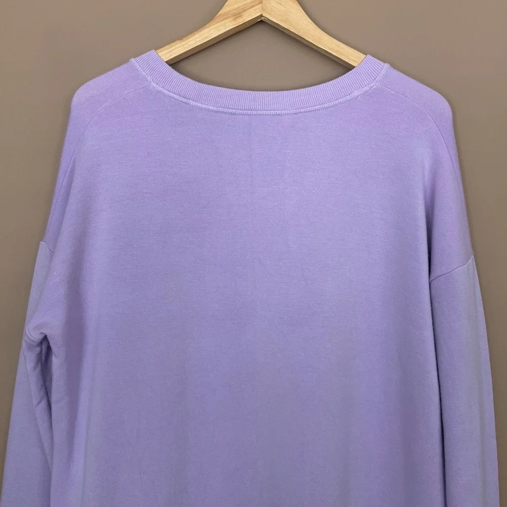 {Athleta} Coaster Luxe Pullover Sweatshirt in Lilac Purple - Women's Medium - Picture 5 of 9